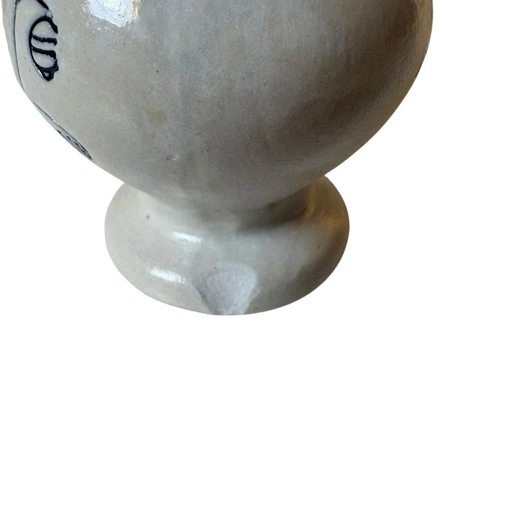 Vintage Ceramic Salt & Pepper Shakers Gray Blue Farmhouse Classic Pottery